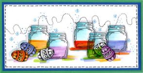 Lace Egg Dye Jars Card